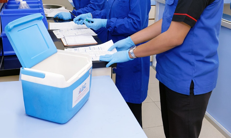 Pengiriman sampel laboratorium, Sumber: abclab.co.id