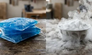 Ice pack dry ice, Sumber: AI